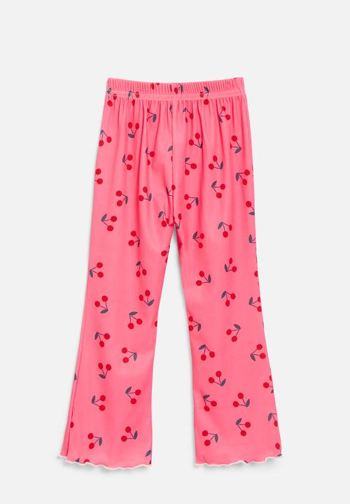 Pop Candy - Printed bootleg pants - pink