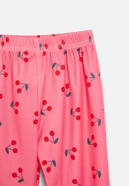 Pop Candy - Printed bootleg pants - pink