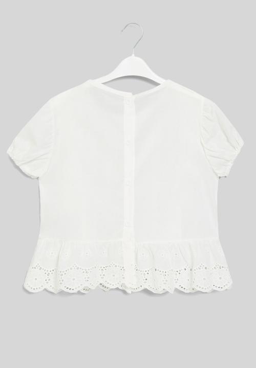 Pop Candy - Ruffle top - white