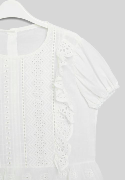 Pop Candy - Ruffle top - white
