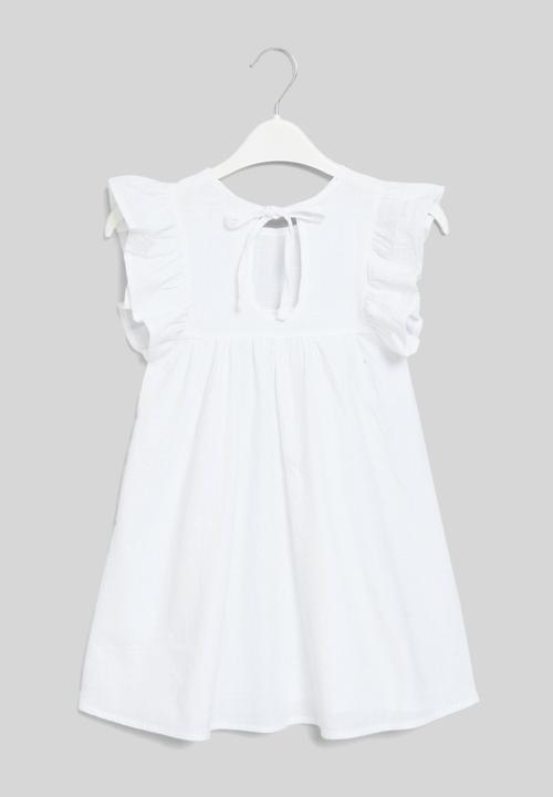 Pop Candy - Frilled sleeve dress - white