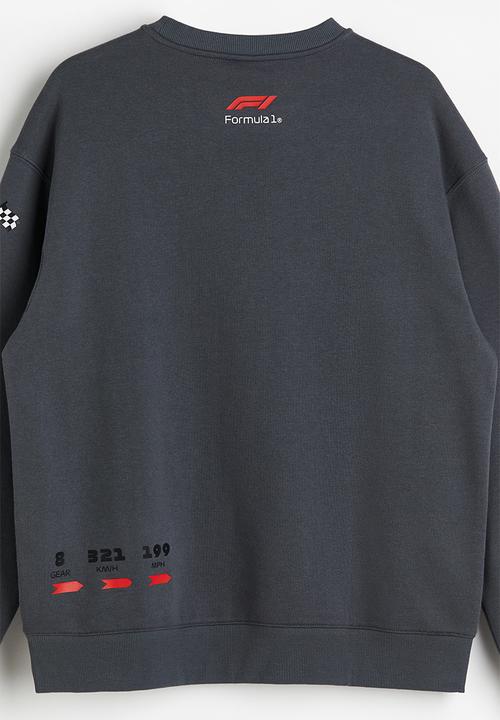 H&M - Loose fit sweatshirt - dark grey formula 1