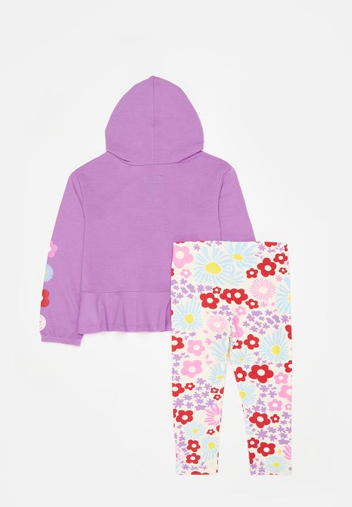 Converse - Cnvg flutter hoodie & legging - egret
