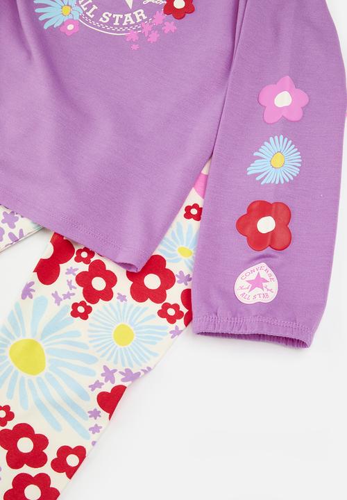 Converse - Cnvg flutter hoodie & legging - egret