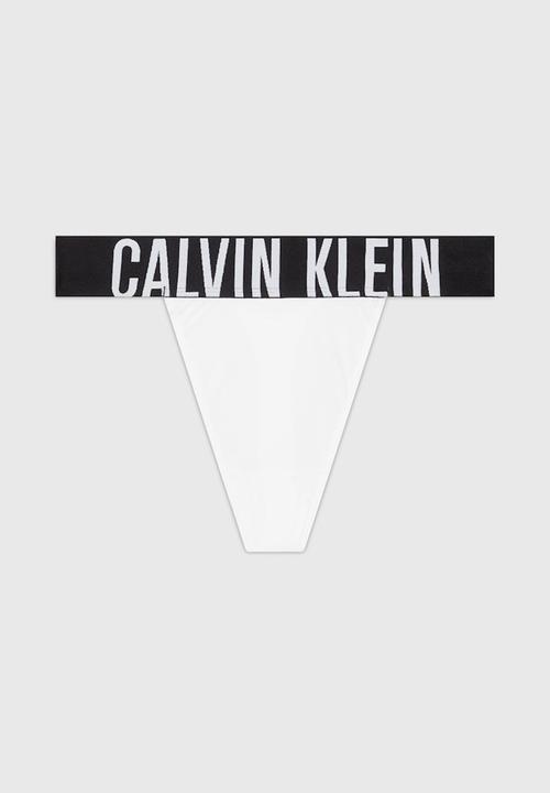 Calvin Klein - High leg thong - white