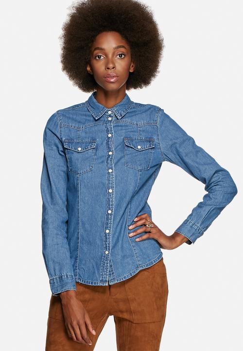 Glamorous - Fitted Denim Shirt