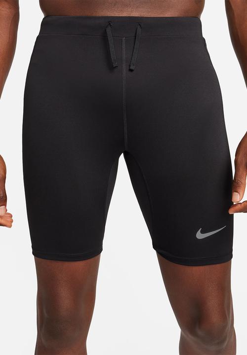 Nike - Dri-FIT Brief-Lined Running 1/2-Length Tights - black/reflective silv