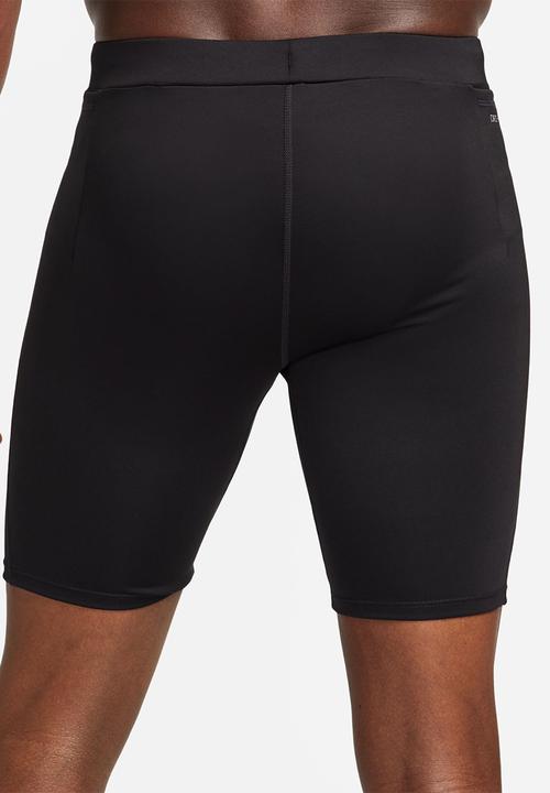 Nike - Dri-FIT Brief-Lined Running 1/2-Length Tights - black/reflective silv