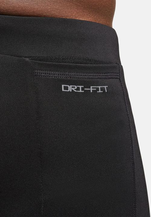 Nike - Dri-FIT Brief-Lined Running 1/2-Length Tights - black/reflective silv