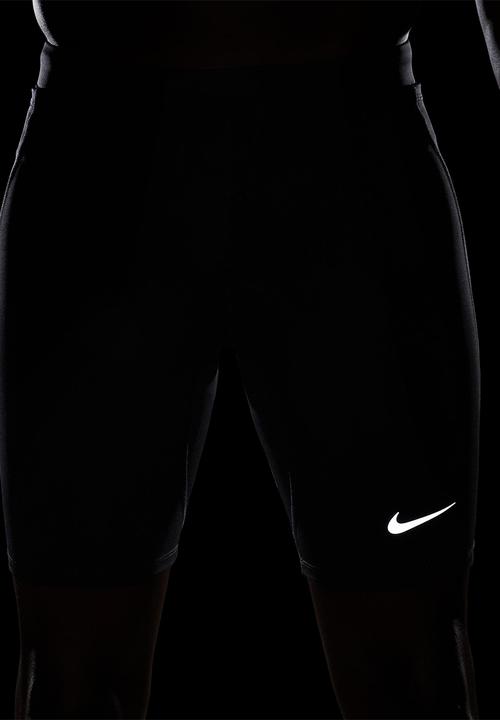 Nike - Dri-FIT Brief-Lined Running 1/2-Length Tights - black/reflective silv