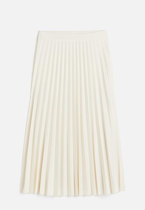H&M - Pleated skirt - cream