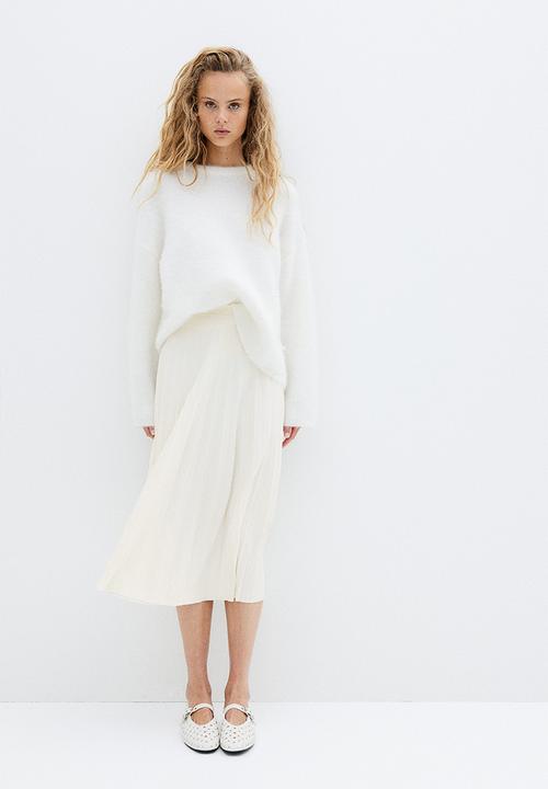 H&M - Pleated skirt - cream