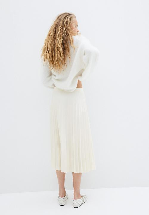 H&M - Pleated skirt - cream