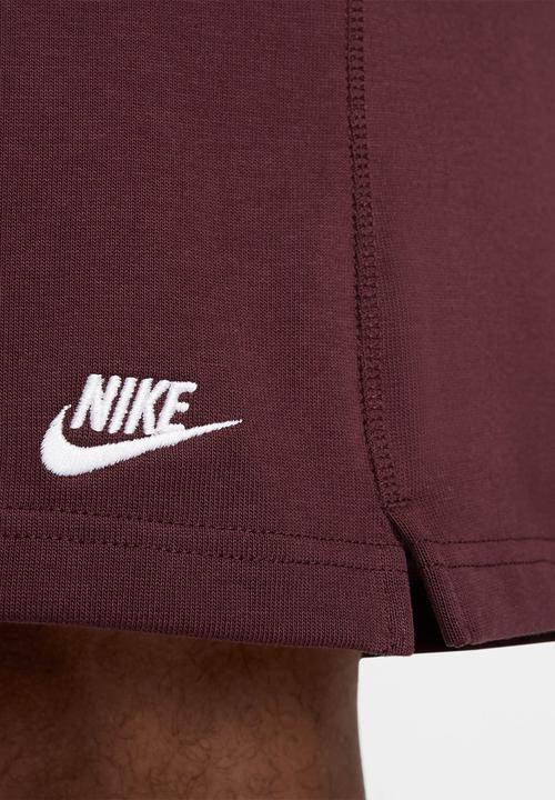 Nike - Nike Sportswear Club Knit Short  - burgundy crush/white