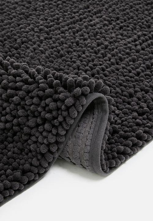Linen House - Reed Charcoal Bathmat - charcoal