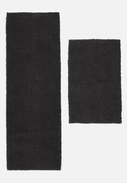 Linen House - Reed Charcoal Bathmat - charcoal