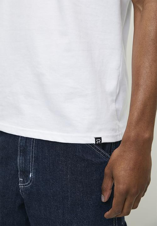 STYLE REPUBLIC - Relaxed Fit Sketch Graphic Tee - White