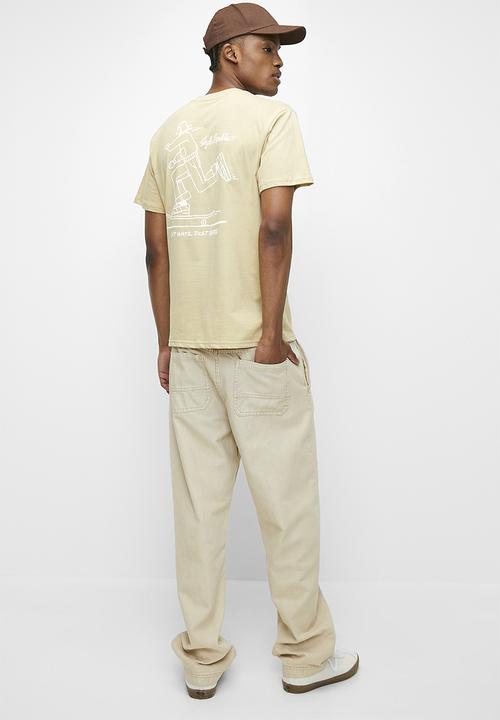STYLE REPUBLIC - Relaxed Fit Sketch Graphic Tee - Stone