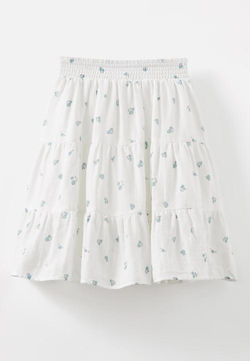 Cotton On - Louise shirred skirt - vanilla/mandy mimi floral
