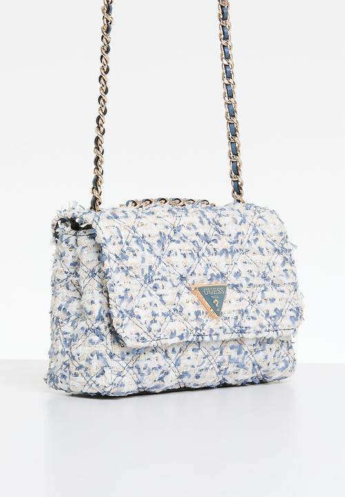 GUESS - Giully mini 2 comp cnvrtbl flp - slate & white 