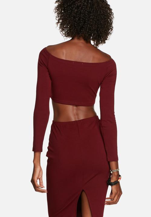 Glamorous - Straight Shoulder Crop Top