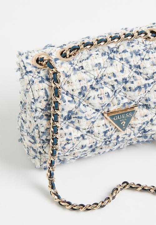 GUESS - Giully mini 2 comp cnvrtbl flp - slate & white 