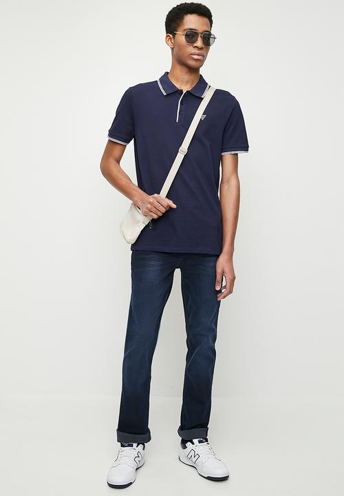 GUESS - Tipped core polo - cave blue
