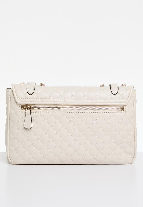 GUESS - Adam convertible crossbody flap bag - beige 
