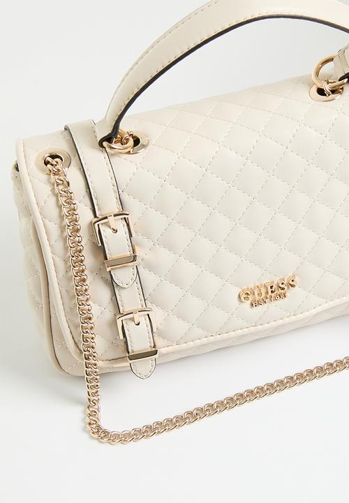 GUESS - Adam convertible crossbody flap bag - beige 