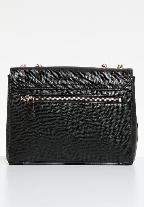GUESS - Eco ivy convertible crossbody flap bag - black
