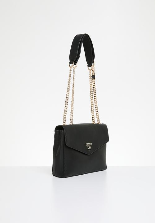 GUESS - Eco ivy convertible crossbody flap bag - black