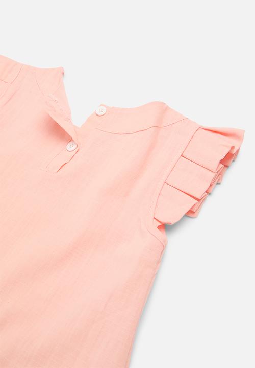 Pop Candy - Frilled sleeve top & short set - pink