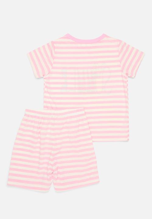 Pop Candy - Striped pj set - pink & white