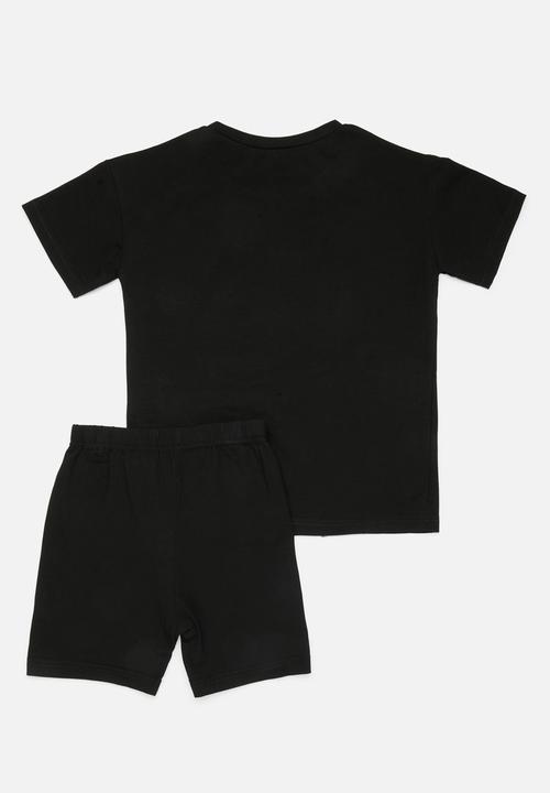 Pop Candy - Tee & cycling short set - black