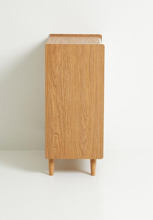 Sixth Floor - Lois 4 drawer storage - natural & white