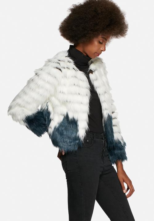 Glamorous - Two Tone Faux Fur Short Jacket