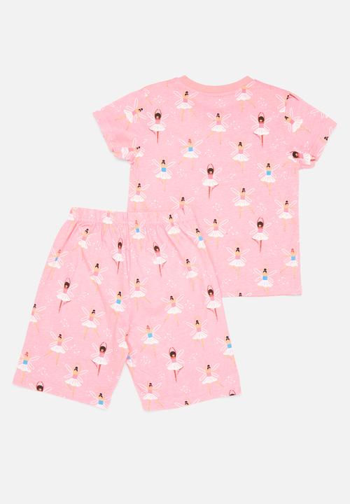 Pop Candy - Printed tee and bottom set - pink