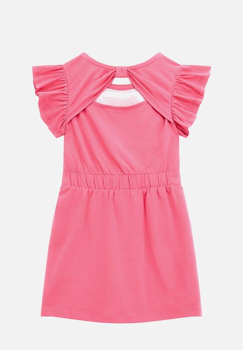 GUESS - Stretch jersey ss dress - scared pink