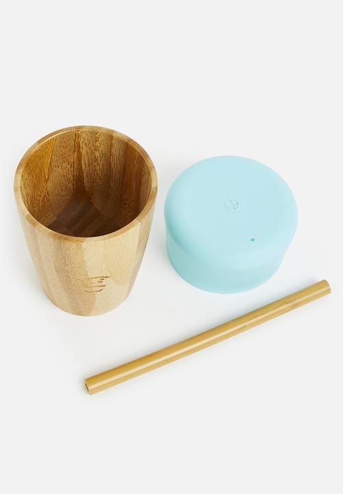 Nicolson Russell - Bamboobino Cup with straw - blue