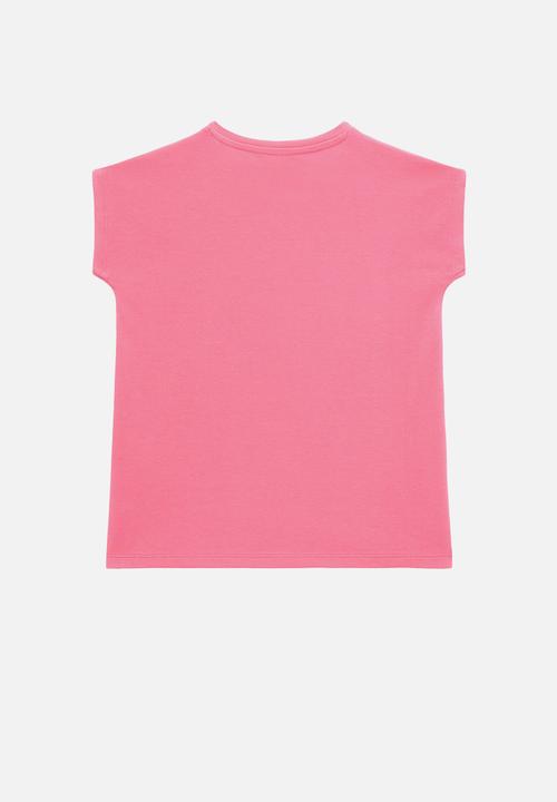 GUESS - Short sleeve tee- scared pink