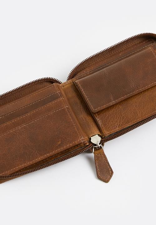 POLO - Zip around wallet - brown