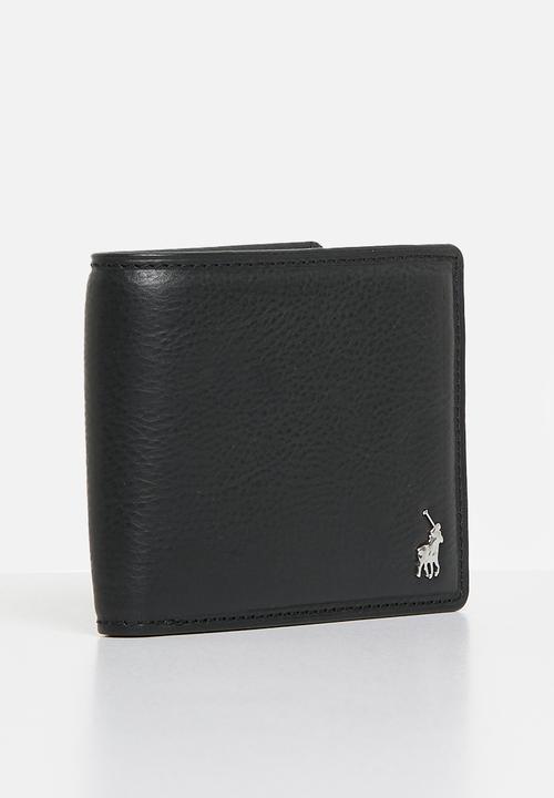 POLO - Coin billfold with top card - black