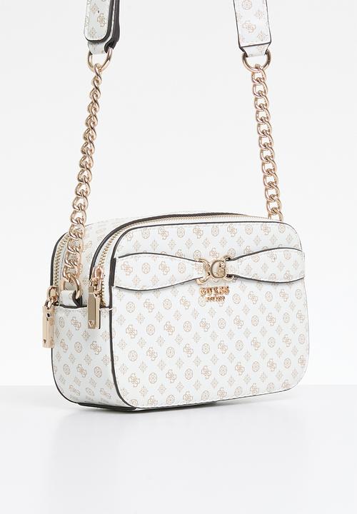 GUESS - Arlena logo camera crossbody-white logo