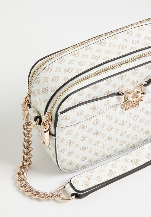 GUESS - Arlena logo camera crossbody-white logo