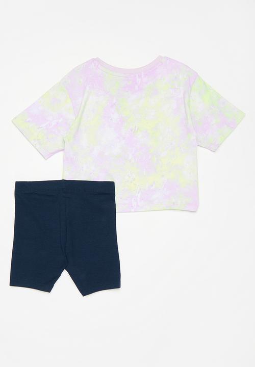 Nike - Nkg boxy tee & bike short - midnight navy