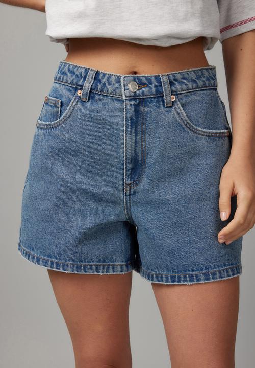 Factorie - 90s Classic Denim Short - Dusty Indigo