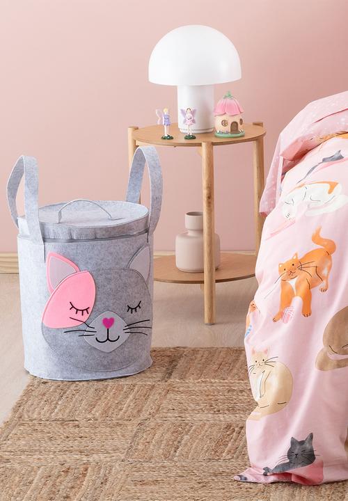 Linen House - Cat storage basket - Grey