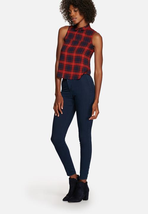 Glamorous - Check Sleeveless Top