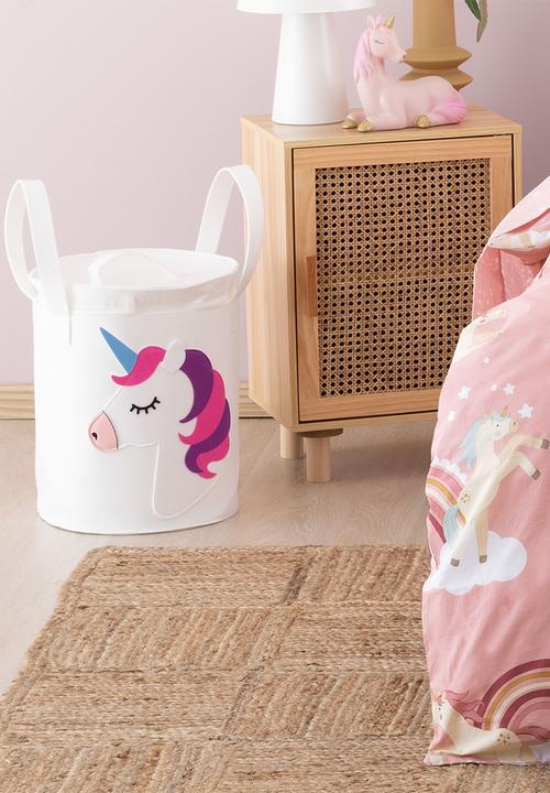Linen House - Unicorn storage basket - natural