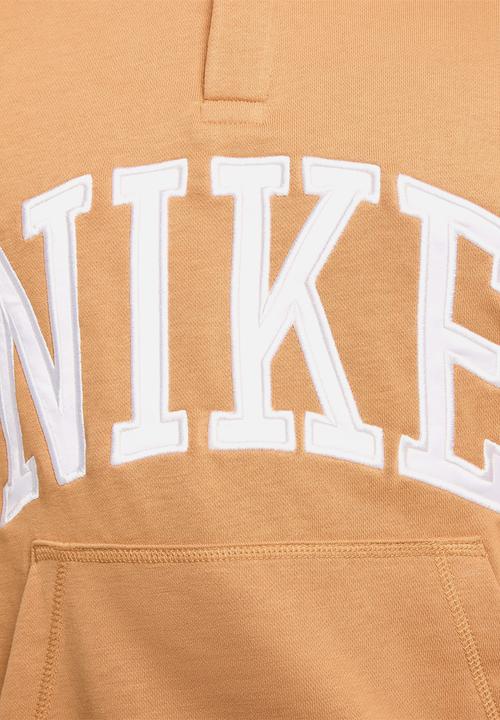 Nike - Nike Club Fleece Long-Sleeve Fleece Polo - flax/white